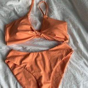 Orange high waisted bikini
